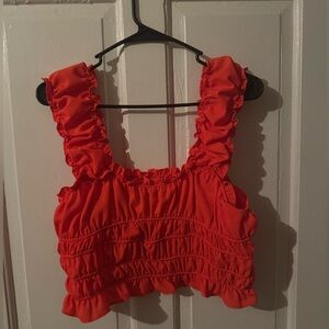 Fun Summer Orange Crop Top